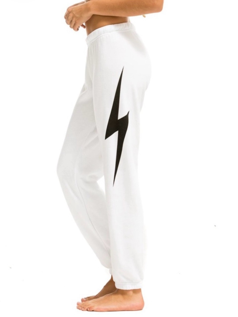 Aviator Nation Bolt Stitch Sweatpants White Size Medium (GUC)